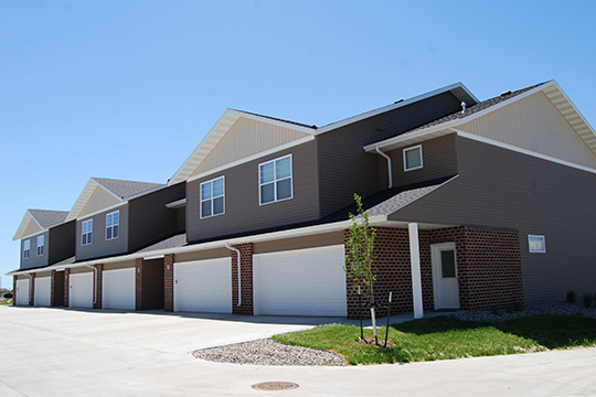 exterior of west fargo townhome